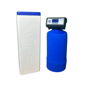 123InstallatieMaterialen – Duo waterontharder 10 liter met 25 liter zoutbak, isolatiehoes en complete aansluitset