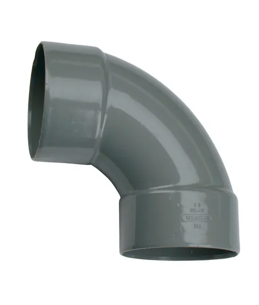 PVC Lijm Bocht 90° grijs M/M