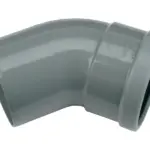 PVC Manchet Bocht 45° grijs 110 SN8 M/S