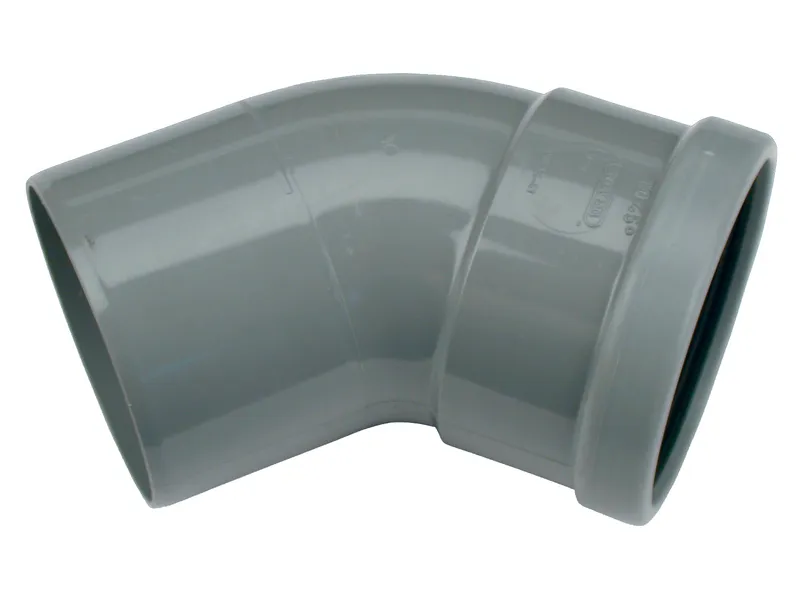 PVC Manchet Bocht 15° grijs SN8 M/S