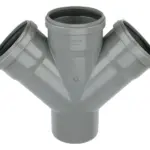 PVC Manchet Dubbel T-Stuk 45° grijs 125 SN4 M/S