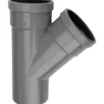 PVC Manchet T-stuk 45° grijs 125 SN4 2M/S