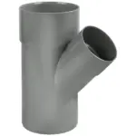 PVC Lijm T-Stuk 45° grijs 75X50 2M/S