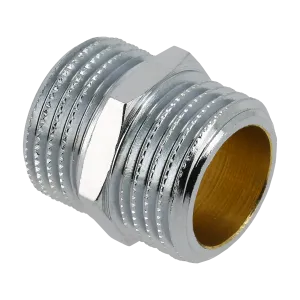 BONFIX Draad verchroomde dubbele nippel buitendraad