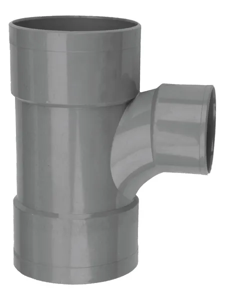 PVC Lijm Stroom T-Stuk 90° grijs 125X110 3M