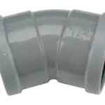 PVC Manchet Bocht 30° grijs 125 SN4 M/M