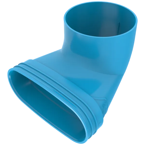 Wavin Ventiza Eindst.90° 195x125 H=70 M/M