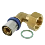 BONFIX Alu-pers 2-delige Knie met vlakke dichting ¾" x 20 mm