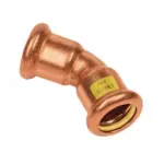 BONFIX M-press roodkoper gas bocht 45 graden 12 x 12 mm