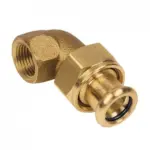 BONFIX M-press roodkoper water 3-delige koppeling haaks 1/2'' x 12 mm