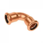 BONFIX M-press roodkoper water bocht 90 graden 12 x 12 mm