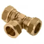 Bonfix messing T-stuk 90 graden 3x knel 28mm knel