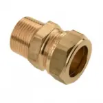 Bonfix messing draadkoppeling, knel x buitendraad 15 x 3/8 inch