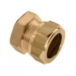 Bonfix messing eindkap 1x knel 12mm knel