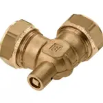 Bonfix messing knie met ontluchting 90 graden 2x knel 15mm knel