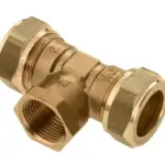 Bonfix messing schroef-T-stuk 90 graden 2x knel x binnendraad 15 x 1/2 inch