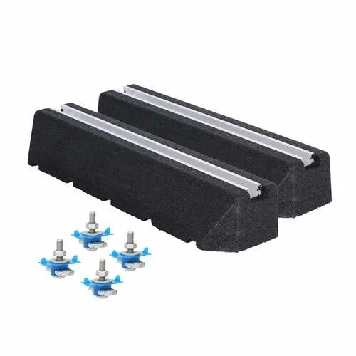 Opstellingsbalk recycled 600 mm rubberen dempers incl. bevestiging M8 x 40 mm (set a 2 stuks)