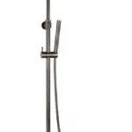 Saniful Doucheset opbouw thermostatisch in hoogte verstelbaar rond 20 cm Gun Metal