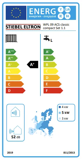 Stiebel Eltron Warmtepompset met geintegreerde boiler van 178 liter (WPL 09 ACS classic compact Set 1.1) - Afbeelding 7
