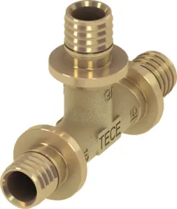 TECEflex T-stuk silicium brons 16 mm x 16 mm x 16 mm