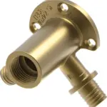 TECEflex dubbele muurplaat 90° lang silicium brons 16 mm x 1/2" x 16 mm