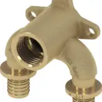 TECEflex dubbele muurplaat stromend silicium brons 20 mm x Rp 1/2" x 20 mm