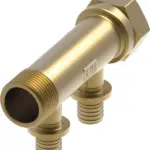 TECEflex sanitairverdeler silicium brons 2 groepen, 16 mm x 3/4" binnendraad