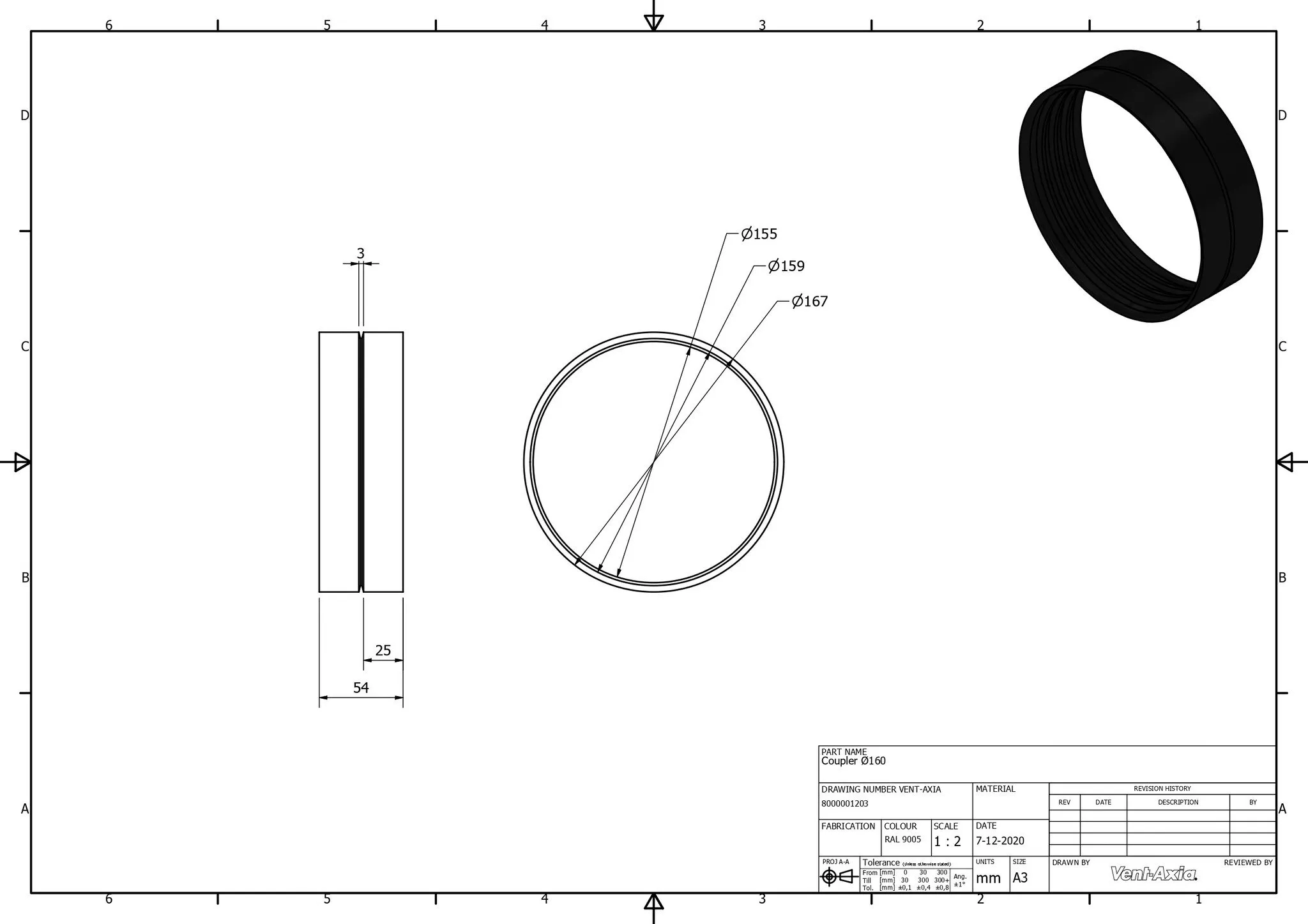 Vent-Axia ISO+M 160-160 Z / Mof Ø160 - Afbeelding 2