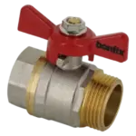 BONFIX Kogelkraan 1" bi.dr. x 1" bu.dr. + vlindergreep PN25