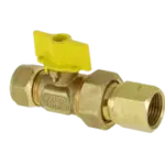 BONFIX Knel messing gaskogelkraan 15 mm x kopp. 1/2" bi.dr.