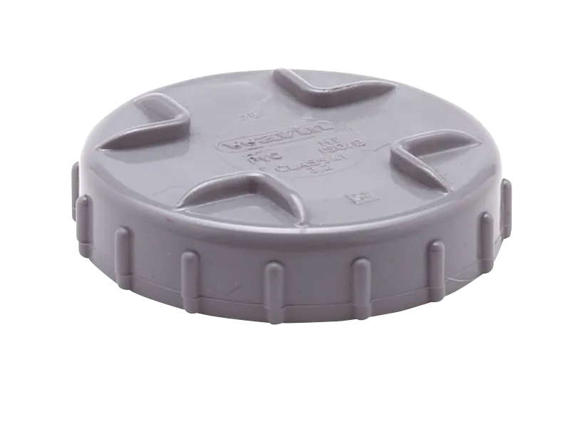 PVC Schroefdeksel grijs 125 +Dichting