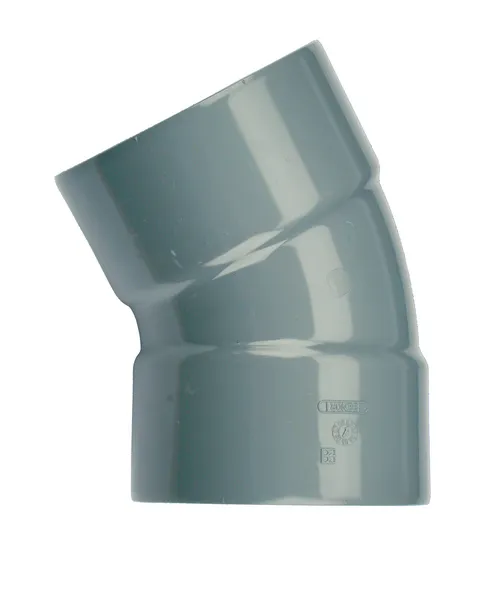 PVC Lijm Bocht 30° grijs 110 M/M