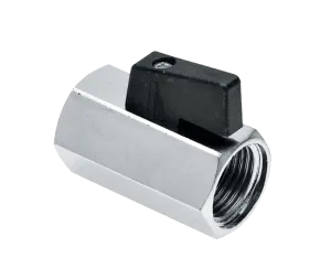 BONFIX Minikogelkraan binnendraad x binnendraad zwarte knop