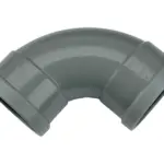 PVC Manchet Bocht 90° grijs 125 SN4 M/M