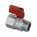 BONFIX Minikogelkraan vertind 1/2" bi. x bu. (rode knop)