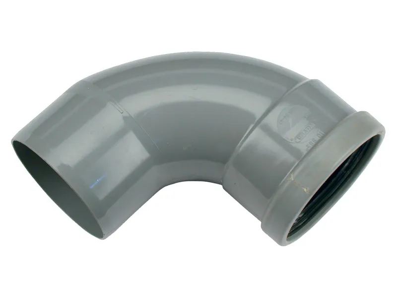 PVC Manchet Bocht 15° grijs SN8 M/M