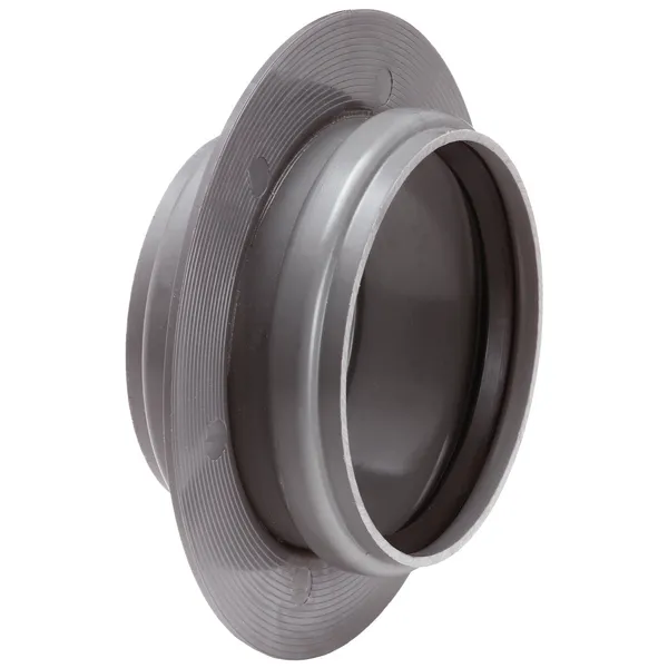 PVC Manchet Inst.mof + Flens/Stootrand grijs 125
