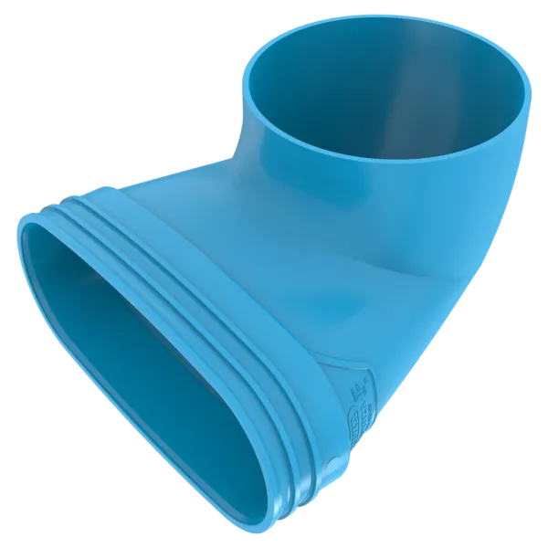 Wavin Ventiza Eindst.90° 195x125 H=50 M/M