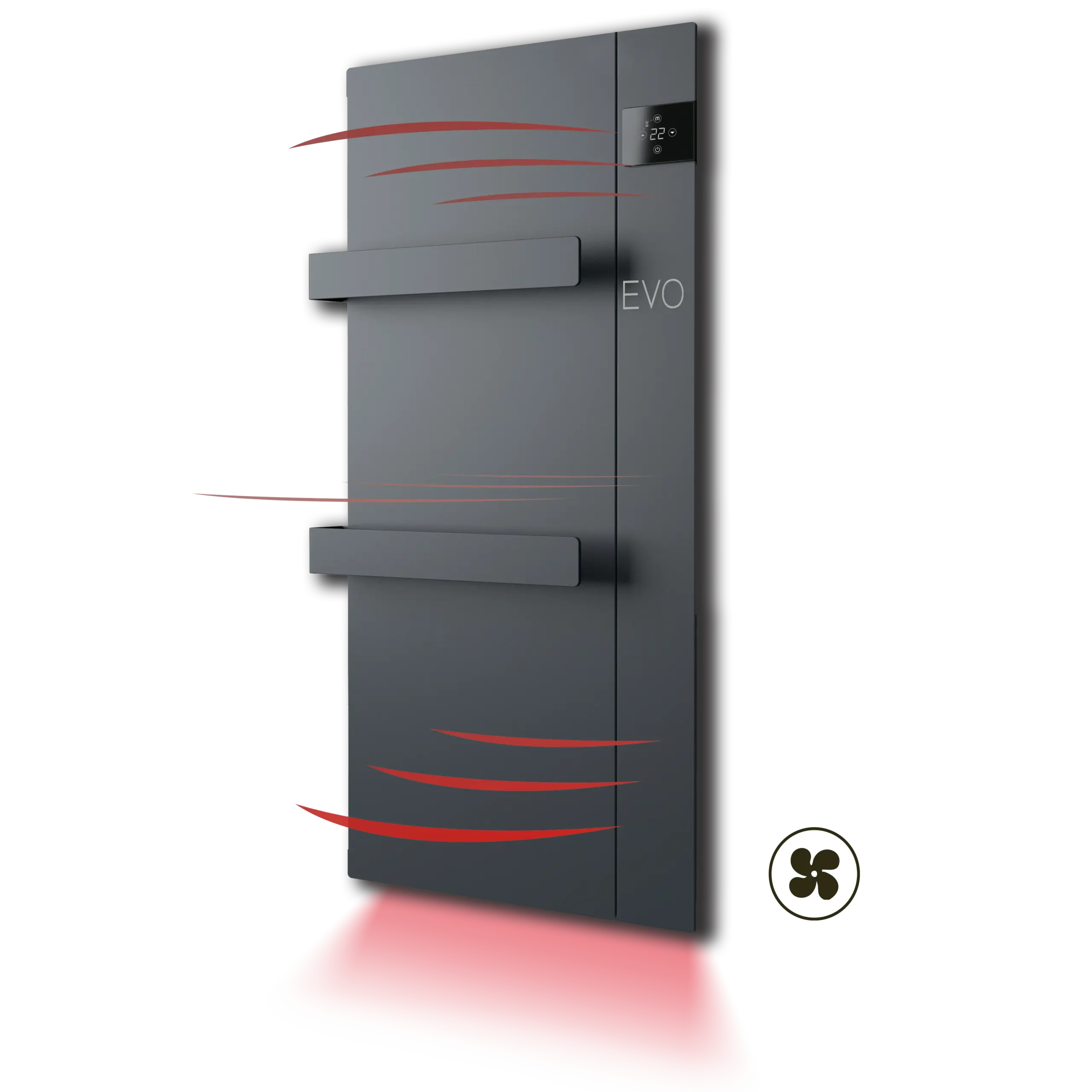 DRL E-Comfort Onsen 900x400 - 1000W - Structuur Grijs RAL 7024 - Afbeelding 3