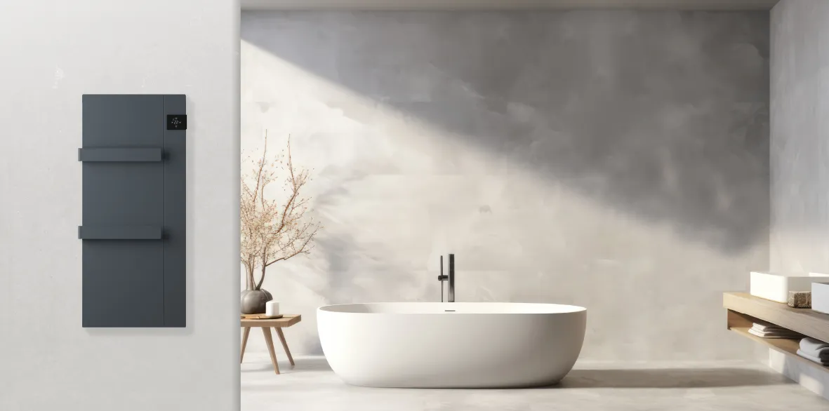 DRL E-Comfort Onsen 900x400 - 1000W - Structuur Grijs RAL 7024 - Afbeelding 5