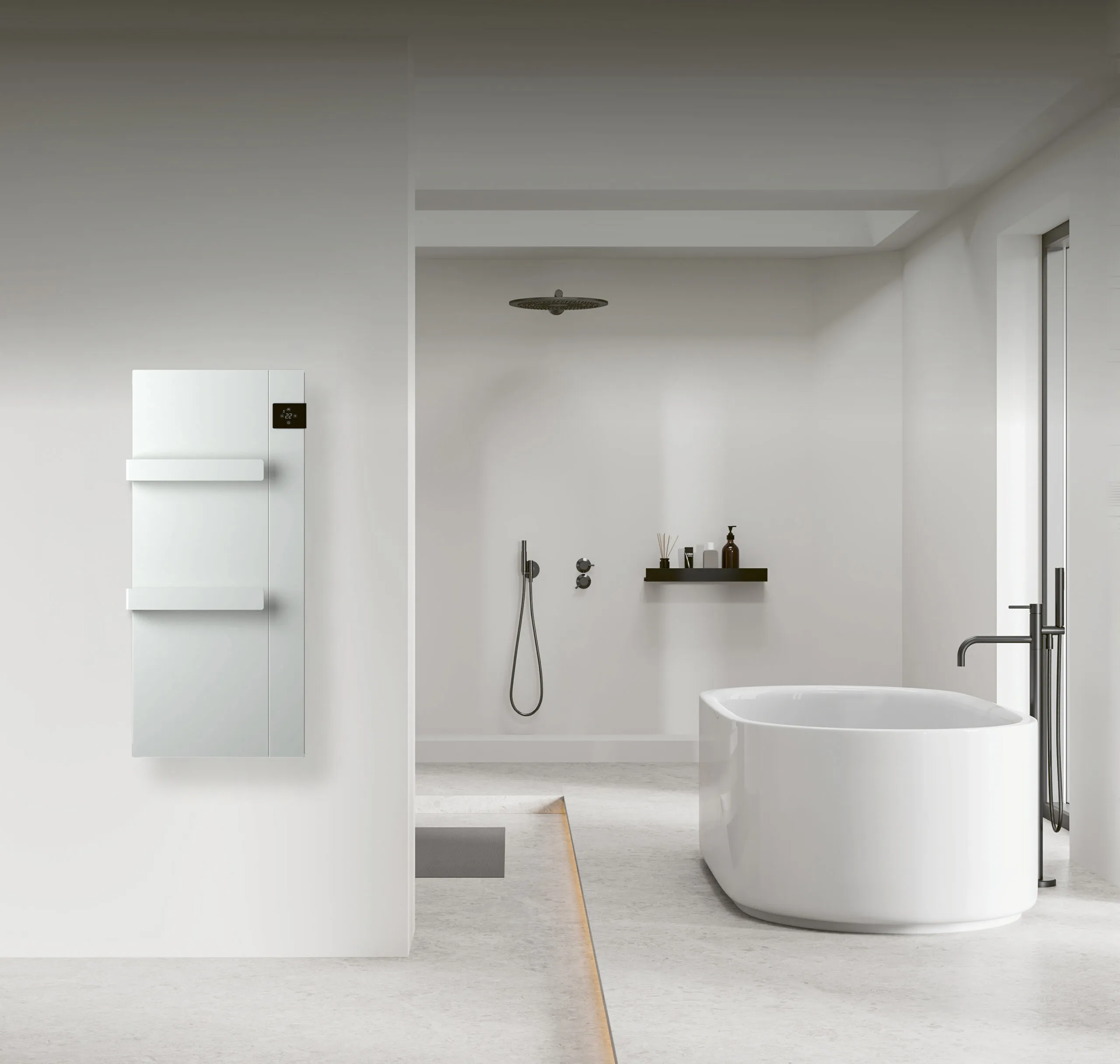 DRL E-Comfort Onsen 900x400 - 1000W - Structuur Wit RAL9003 - Afbeelding 4