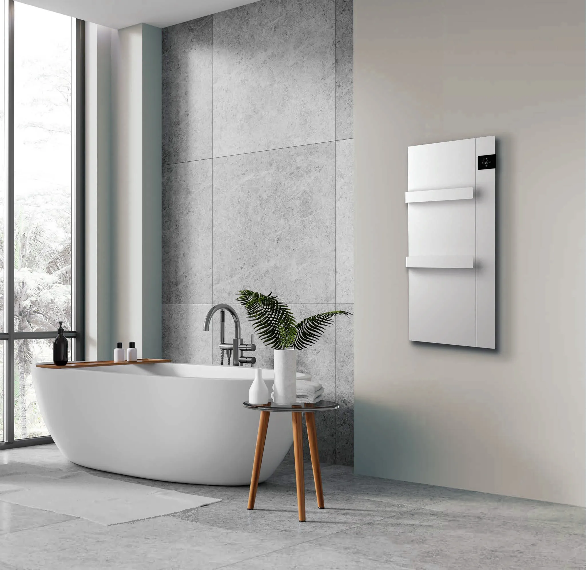 DRL E-Comfort Onsen 900x400 - 1000W - Structuur Wit RAL9003 - Afbeelding 5