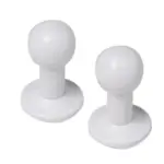Handdoek knop set van 2 stuks wit