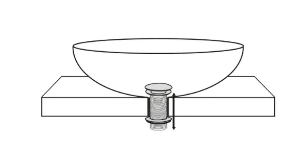 Wiesbaden UniMatch open afvoerplug verlengd 5/4" chroom - Afbeelding 2