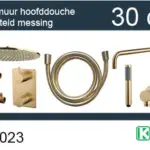 Wiesbaden one-pack inbouwthermostaatset rond type 404 GM (30cm)