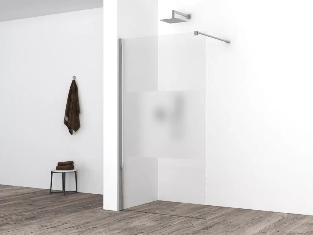 Wiesbaden inloopdouche incl. muurprofiel NANO ged.matglas