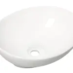Wiesbaden Barco waskom ovaal 40 x 33 x 14,5 cm keramiek glans wit