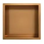 Wiesbaden Demis inbouwnis 30 x 30 x 10 cm geborsteld brons koper PVD