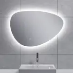 Wiesbaden Uovo spiegel ovaal met LED, dimbaar en spiegelverwarming 70 cm