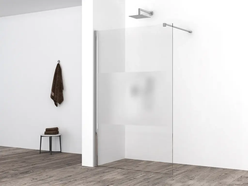 Wiesbaden inloopdouche ged.matglas incl. muurprofiel NANO